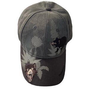 Visit One Size Polyester Cotton Cloth Embroidered Gray Tasmania Hat or Cap